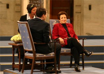CNN intervjuet Shirin Ebadi på direkten